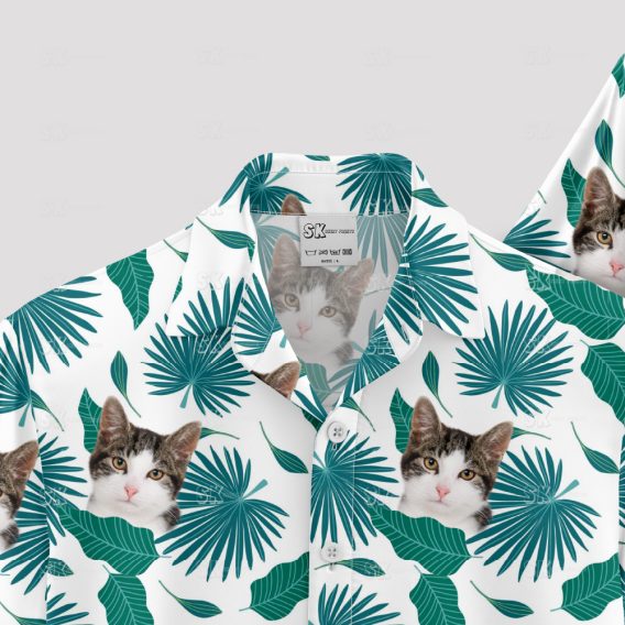 Colorful Christmas aloha shirt featuring festive Hawaiian holiday design