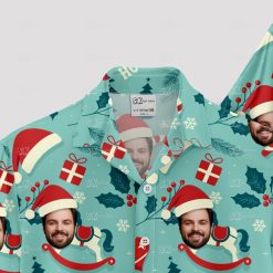 Christmas in July Hawaiian shirt with festive holiday design