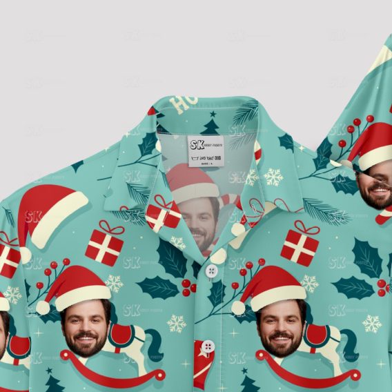 Christmas in July Hawaiian shirt with festive holiday design
