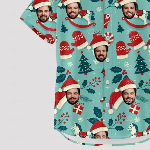 Christmas in July Hawaiian shirt with festive holiday design