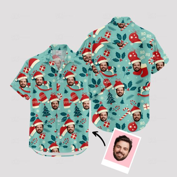 Christmas in July Hawaiian shirt with festive holiday design