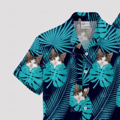 Colorful custom Hawaiian shirt with cat face print