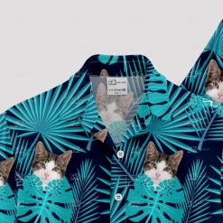 Colorful custom Hawaiian shirt with cat face print