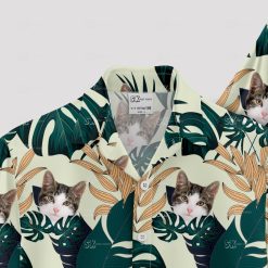 Custom cat face Hawaiian shirt for men and women beachwear