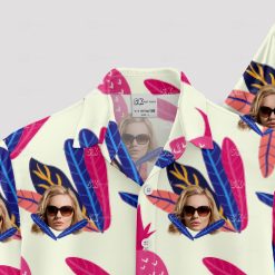 Hawaiian shirt for women with custom face print, tropical style