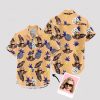 Hawaiian women top with tropical fruits and custom face print