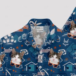 Men's Christmas Hawaiian shirt featuring Santa in tropical style