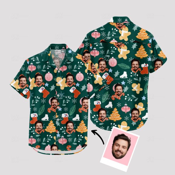 Mens Tropical Christmas Shirts – Festive Hawaiian Shirts with Santa Claus