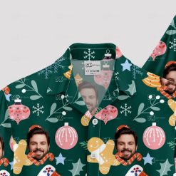 Mens tropical christmas shirt with santa in hawaiian theme
