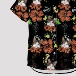 Custom cat hawaiian shirt with unique cat face print for vacations