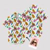 Plus size womens Hawaiian shirt with custom face design