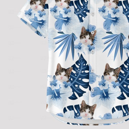 Custom taco cat Hawaiian shirt with cat face print for vacations