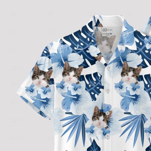 Custom taco cat Hawaiian shirt with cat face print for vacations