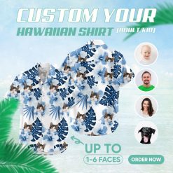 Custom taco cat Hawaiian shirt with cat face print for vacations