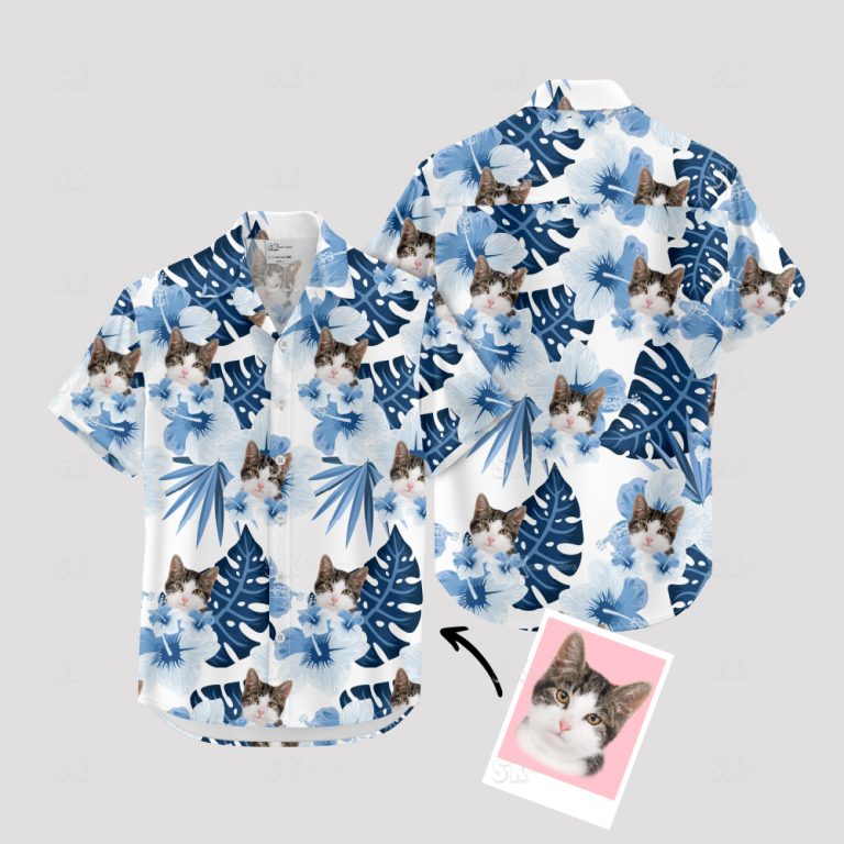 Taco Cat Hawaiian Shirt — Custom Face Print for Cat Lovers Who Love Tacos