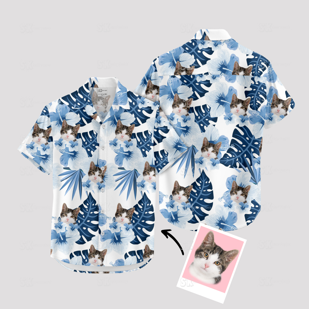 Taco Cat Hawaiian Shirt – Custom Cat Print Vacation Shirt for Cat Lovers