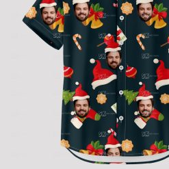 Women's tropical Christmas shirt with Santa Claus Hawaiian design