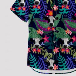 colorful cattle hawaiian shirt with cow print design for summer