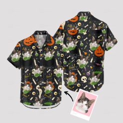 custom cat halloween hawaiian shirt with unique spooky design