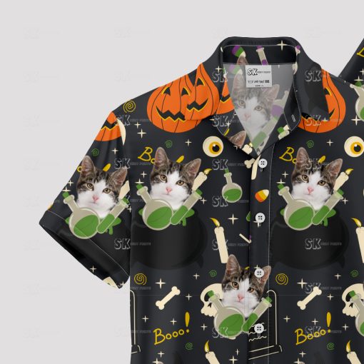custom cat halloween hawaiian shirt with unique spooky design