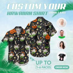 custom cat halloween hawaiian shirt with unique spooky design