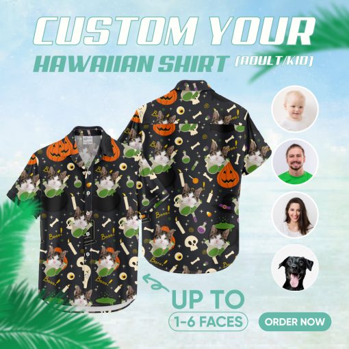 custom cat halloween hawaiian shirt with unique spooky design
