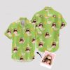 funny green Hawaiian shirt for women with ducks and sunglasses