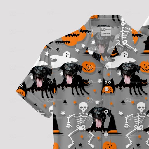 Halloween aloha shirt featuring spooky and fun Hawaiian design