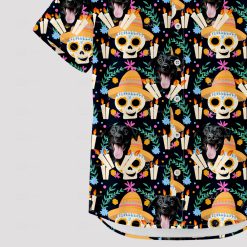 Halloween Hawaiian shirt with spooky design and tropical vibes