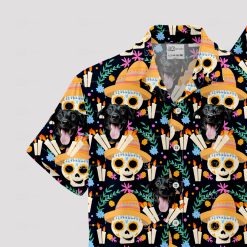 Halloween Hawaiian shirt with spooky design and tropical vibes