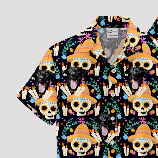 Halloween Hawaiian shirt with spooky design and tropical vibes