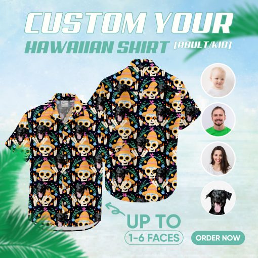 Halloween Hawaiian shirt with spooky design and tropical vibes