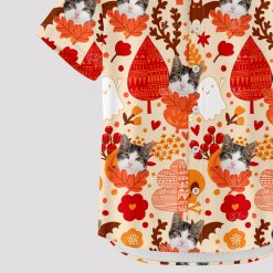 women's halloween hawaiian shirt with spooky and fun design