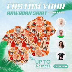 women's halloween hawaiian shirt with spooky and fun design