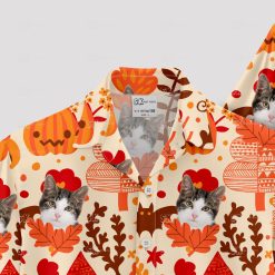 women's halloween hawaiian shirt with spooky and fun design