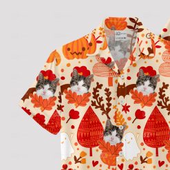 women's halloween hawaiian shirt with spooky and fun design