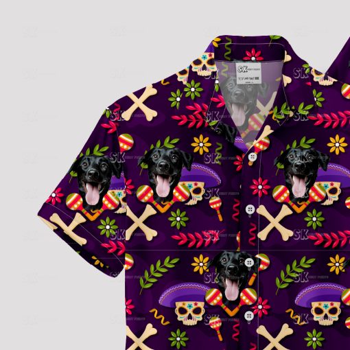 Halloween tiki Hawaiian shirt with spooky funny design