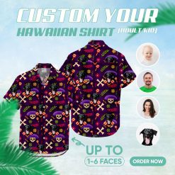 Halloween tiki Hawaiian shirt with spooky funny design