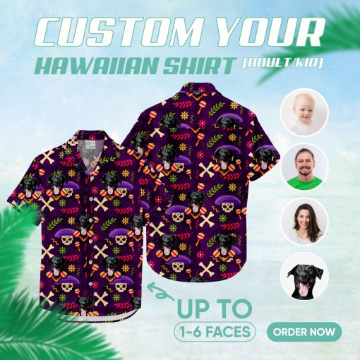 Halloween tiki Hawaiian shirt with spooky funny design
