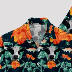Colorful hawaiian shirt with playful cow print for summer outfits