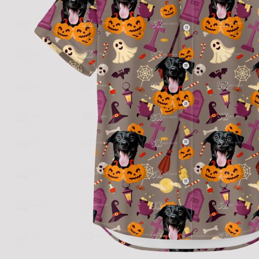 Men Halloween Hawaiian shirt with spooky and funny print design