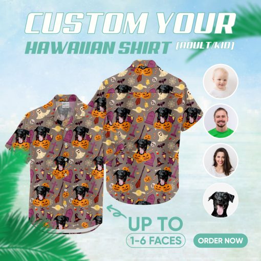 Men Halloween Hawaiian shirt with spooky and funny print design