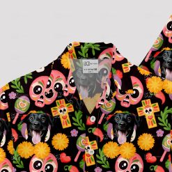 mens halloween hawaiian shirt with spooky themed design