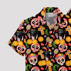 mens halloween hawaiian shirt with spooky themed design