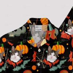 Mens Hawaiian Halloween shirt with spooky patterns for parties