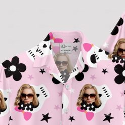 Pink Hawaiian shirt for women, perfect for Halloween parties