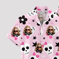 Pink Hawaiian shirt for women, perfect for Halloween parties