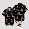 Vintage womens Hawaiian shirt with Halloween themed design