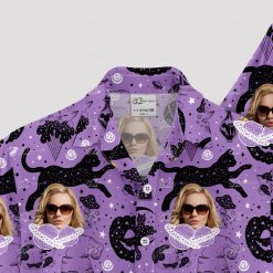 Women's Halloween Hawaiian shirt with spooky purple design