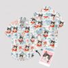 Custom cat Hawaiian shirt with dinosaurs and colorful whimsical pattern